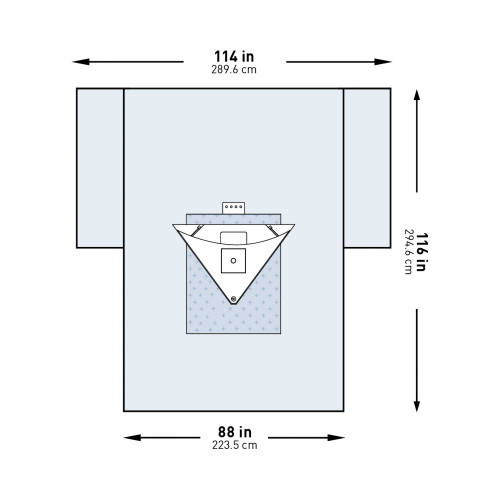 Orthopedic Drape McKesson Heavy-Duty Knee Arthroscopy Drape 114 W X 88 W X 116 L Inch Sterile 183-I80-09153G-S Case/8 16-3202 MCK BRAND 1101298_CS