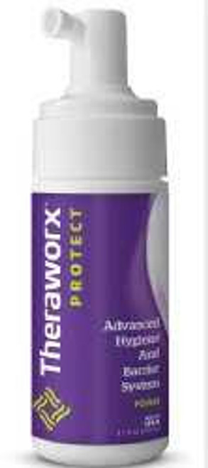 Rinse-Free Cleanser Theraworx® Protect Advanced Hygiene and Barrier System Foaming 3.4 oz. Pump Bottle Lavender Scent HXC-04Z Pack of 1 18149KD Theraworx® Protect Advanced Hygiene and Barrier System 868197_EA