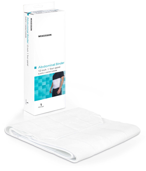 Abdominal Binder McKesson Large / X-Large Hook and Loop Closure 62 to 74 Inch Waist Circumference 12 Inch Adult 155-79-89220 Each/1 6401 MCK BRAND 1159060_EA
