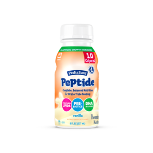 Pediatric Oral Supplement / Tube Feeding Formula PediaSure Peptide 1.0 Cal Vanilla Flavor 8 oz. Bottle Ready to Use 67407 Case/24 78408 ABBOTT NUTRITION 1143667_CS