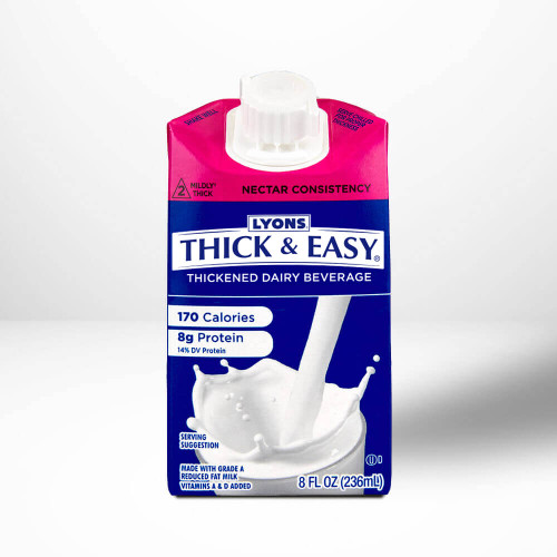 Thickened Beverage Thick & Easy® Dairy 8 oz. Carton Milk Flavor Liquid IDDSI Level 2 Mildly Thick 24739 Case of 27 24112 Thick & Easy® Dairy 918995_CS Thickened Beverage Thick & Easy® Dairy 8 oz. Carton Milk Flavor Liquid IDDSI Level 2 Mildly Thick 24739 Case of 27 24112 Thick & Easy® Dairy 918995_CS