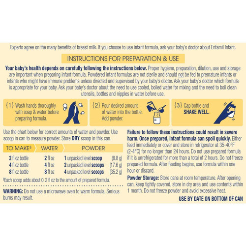 Infant Formula Enfamil Premium 12.5 oz. Can Powder 174004 Case/6 CR3881 MEAD JOHNSON 1141852_CS