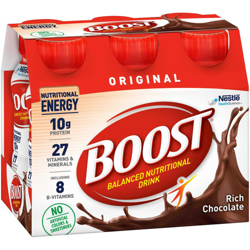 Oral Supplement Boost Original Rich Chocolate Flavor Ready to Use 8 oz. Bottle 12324936 Each/1 8884432000 Nestle Healthcare Nutrition 1107869_EA