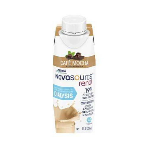 Oral Supplement Novasource Renal Cafe Mocha Flavor Ready to Use 8 oz. Carton 00043900185446 Case/24 53-28087-18 Nestle Healthcare Nutrition 1178534_CS
