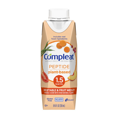 Compleat Peptide 1.5 Oral Supplement Vegetable / Fruit Flavor Liquid 8.45 oz. Reclosable Carton, 00043900762838, Case of 24