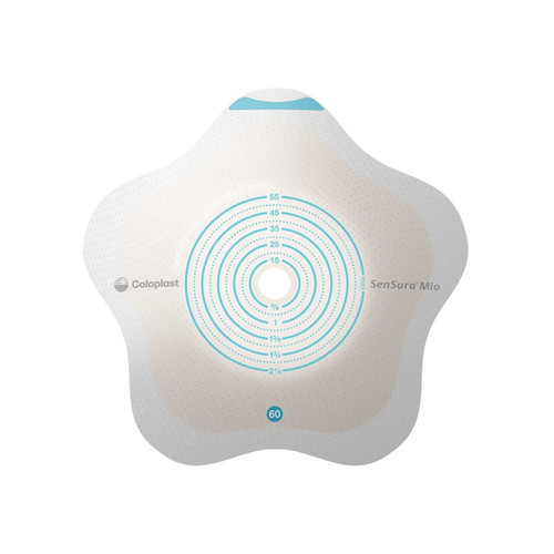 Ostomy Barrier SenSura Mio Convex Flip Pre-Cut Standard Wear Elastic Adhesive 50 mm Flange Red Code System 1-3/8 Inch Opening 18513 Box/5 183-I80-09123G-S Coloplast 1124344_BX