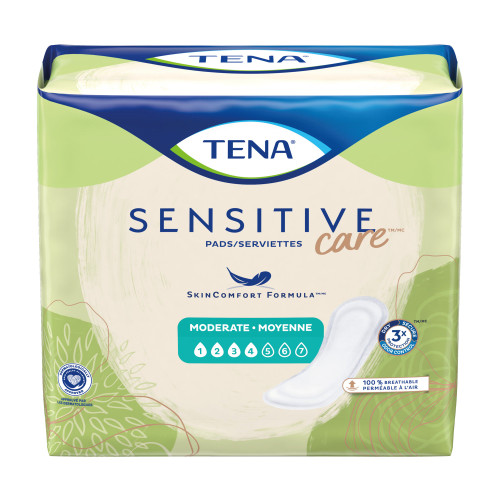 TENA Sensitive Care Moderate Bladder Control Pad 11 Inch Length Moderate Absorbency Dry-Fast Core One Size Fits Most, 54284, Case of 120