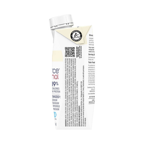Oral Supplement Novasource Renal Vanilla Flavor Ready to Use 8 oz. Carton 00043900306094 Case/24 HERZ8648UNR01 Nestle Healthcare Nutrition 1178536_CS