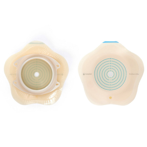 Ostomy Barrier SenSura Mio Convex Flip Trim to Fit, Extended Wear Elastic Adhesive 70 mm Flange Yellow Code System 3/8 to 2-9/16 Inch Opening 18530 Box of 5
