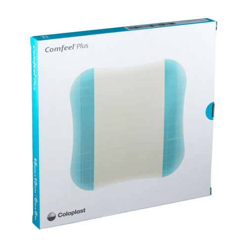 Comfeel Plus Hydrocolloid Dressing Film Backing 4 X 4 Inch Square Hydrocolloid / Sodium Carboxymethylcellulose (CMC) / Film, 33110, Pack of 1