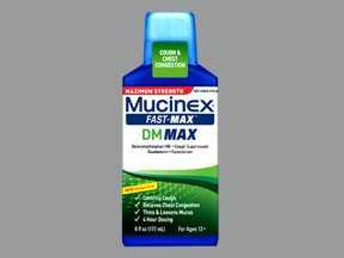 Cold and Cough Relief Mucinex Fast-Max DM Max 400 mg - 20 mg / 20 mL Strength Liquid 6 oz. 63824001966 Each/1 8888280412 Reckitt Benckiser 830949_EA Cold and Cough Relief Mucinex Fast-Max DM Max 400 mg - 20 mg / 20 mL Strength Liquid 6 oz. 63824001966 Each/1 8888280412 Reckitt Benckiser 830949_EA