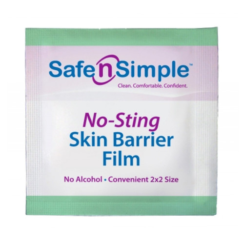 Safe N Simple No-Sting Skin Barrier Applicator 60% / 20% Strength Purified Water / Polyvinylpyrrolidone / Glycerin Individual Packet Sterile, 80711, Box of 25