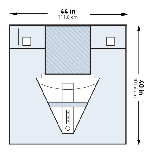 Obstetrics / Gynecology Drape McKesson Under Buttocks Drape 44 W x 40 L Inch Sterile 183-I80-14106-S Case of 25