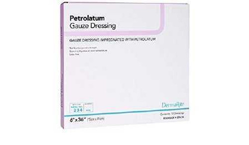 Impregnated Dressing DermaRite 3 X 36 Inch Gauze Petrolatum Sterile 23636 Each/1 205 DermaRite Industries 946699_EA