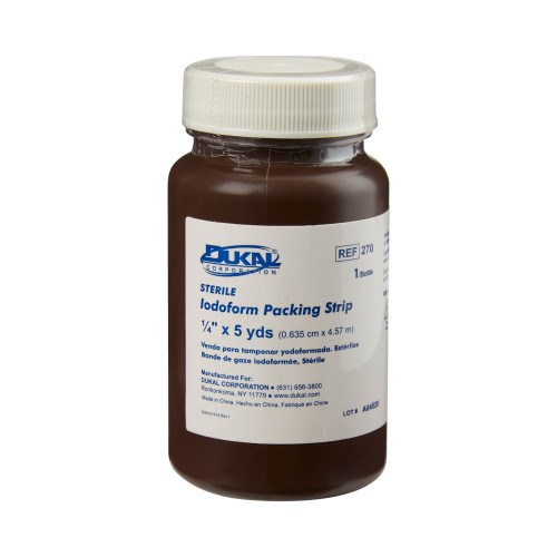 Dukal Wound Packing Strip Iodoform 1/4 Inch X 5 Yard Sterile Antiseptic, 270, Pack of 1