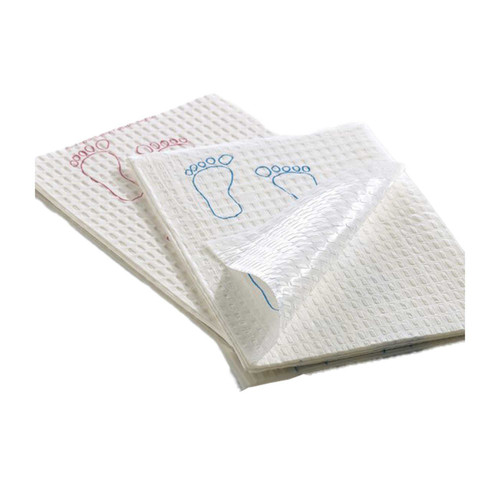 Procedure Towel Footprint 13-1/2 X 18 Inch White / Blue Footprints NonSterile 70190N Case/500 9411C Graham Medical Products 198385_CS