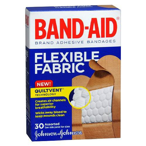 Band-Aid Adhesive Strip Fabric Tan 5/8 X 2-1/4 Inch / 3/4 X 3 Inch / 1 X 3 Inch Sterile, 08137004430, Box of 1