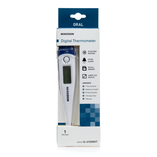 Digital Stick Thermometer McKesson Oral Probe Handheld 16-415GMHT Pack of 1