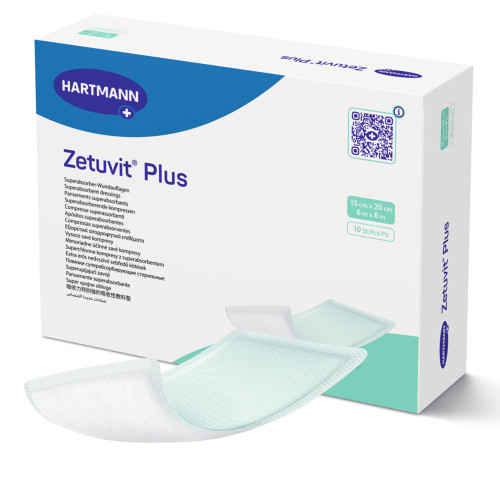 Zetuvit Plus Super Absorbent Dressing Without Adhesive 6 X 8 Inch Rectangle, 413112, Box of 10