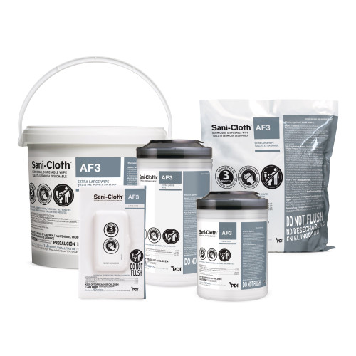 Sani-Cloth AF3 Surface Disinfectant Cleaner Refill Premoistened Germicidal Manual Pull Wipe 160 Count Bag Mild Scent NonSterile, P2450P, Pack of 1