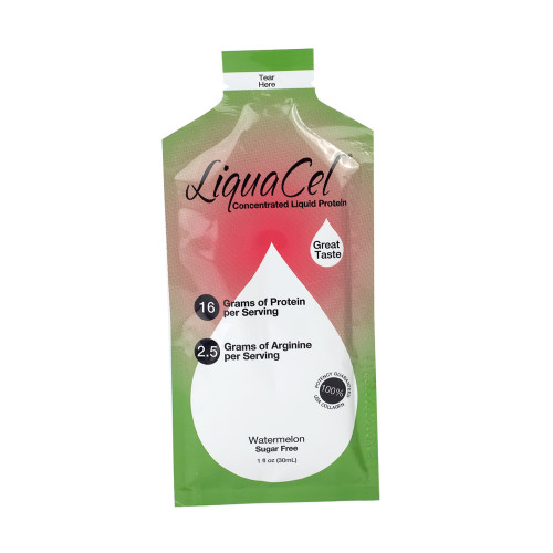 LiquaCel Oral Supplement Watermelon Flavor Liquid 1 oz. Individual Packet, GH-97, Case of 100