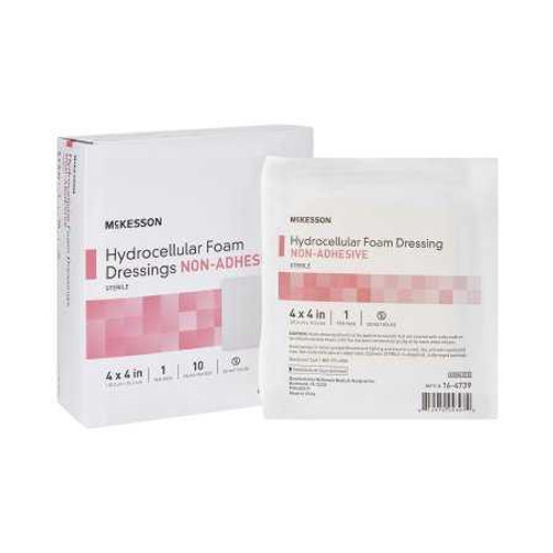 Foam Dressing McKesson 4 X 4 Inch Square Non-Adhesive without Border Sterile 16-4739 Each/1 5787004 MCK BRAND 1138304_EA