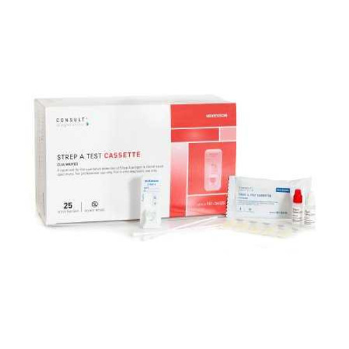 Rapid Test Kit McKesson Consult Infectious Disease Immunoassay Strep A Test Throat / Tonsil Saliva Sample 25 Tests 181-34125 Kit/1 72035 MCK BRAND 1127458_KT Rapid Test Kit McKesson Consult Infectious Disease Immunoassay Strep A Test Throat / Tonsil Saliva Sample 25 Tests 181-34125 Kit/1 72035 MCK BRAND 1127458_KT