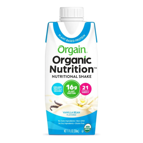 Organic Nutrition Vegan Oral Supplement Vanilla Bean Flavor Liquid 11 oz. Carton, 851770003223, Pack of 1