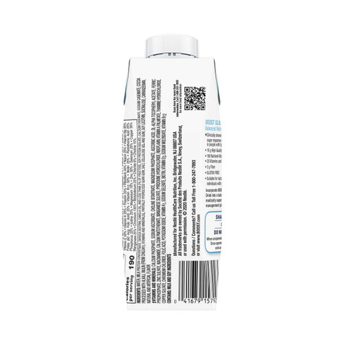 Oral Supplement Boost Glucose Control® Rich Chocolate Flavor Liquid 8 oz. Carton 00043900116426 Case of 24 4746916033 Boost Glucose Control® 1178516_CS
