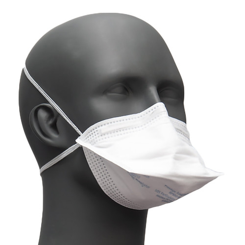 Particulate Respirator Surgical Mask ProGear Medical N95 Flat Fold Pouch Elastic Strap Regular White Nonsterile ASTM Level 3 Adult RP88020 Box of 50