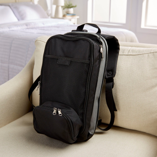 McKesson Feeding Pump Backpack Black, Pump Pocket, Outside View Window, Solution Wrap, Support Straps, 2 X 9 X 15 Inch, MJ1000, Pack of 1