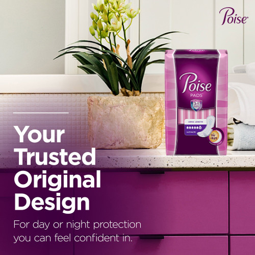Poise Fresh Protection Ultimate Bladder Control Pad 15.9 Inch Length Heavy Absorbency Sodium Polyacrylate Core One Size Fits Most, 51442, Case of 56