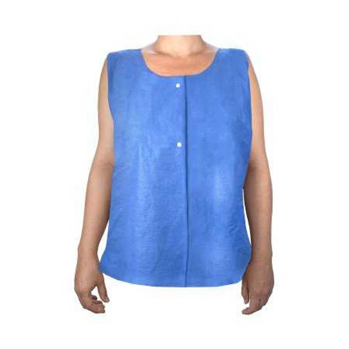 Exam Vest McKesson Blue One Size Fits Most Front Opening Snap Closure Unisex 143-70218N Case/75 SSPC04012 MCK BRAND 1149905_CS Exam Vest McKesson Blue One Size Fits Most Front Opening Snap Closure Unisex 143-70218N Case/75 SSPC04012 MCK BRAND 1149905_CS