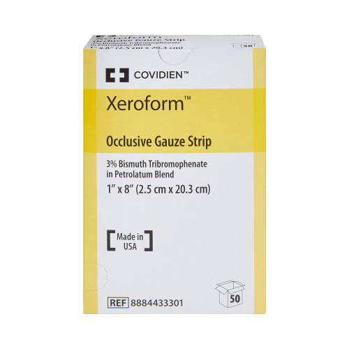 Xeroform Occlusive Xeroform Petrolatum Impregnated Dressing Strip 1 X 8 Inch Sterile, 8884433301, Pack of 1
