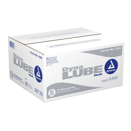 Lubricating Jelly DynaLube 2 oz. Tube Sterile 1252 Each/1 7734 Dynarex 757092_EA