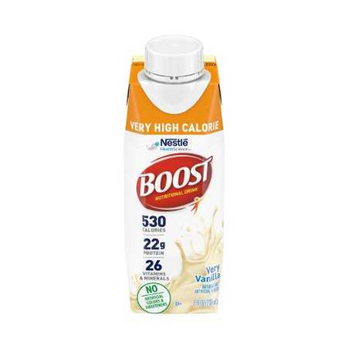 Oral Supplement Boost Very High Calorie Very Vanilla Flavor Ready to Use 8 oz. Carton 00043900894348 Case/24 73942344048 Nestle Healthcare Nutrition 1178522_CS