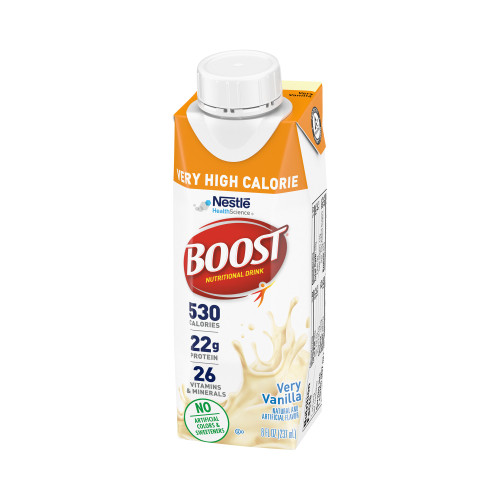 Boost Very High Calorie Oral Supplement Very Vanilla Flavor Liquid 8 oz. Reclosable Carton, 43900894348, Pack of 1