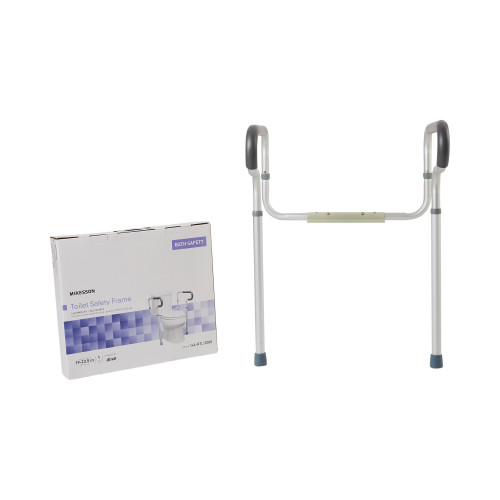 Toilet Safety Rail McKesson Gray Aluminum 146-RTL12000 Pack of 1