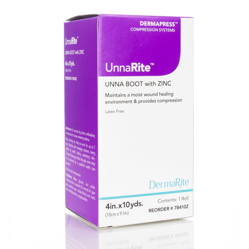 UnnaRite Unna Boot Zinc Oxide 4 Inch X 10 Yard, 78410Z, Pack of 1