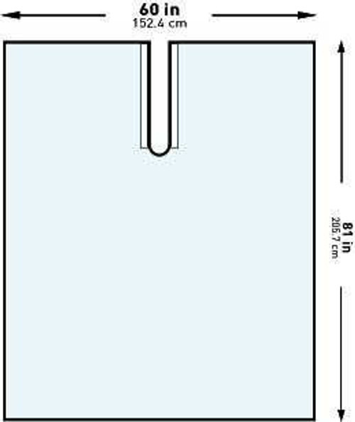 Orthopedic Drape McKesson Impervious U-Drape 60 W x 81 L Inch Sterile 183-I80-09147-S Case of 30 01-641RBGM McKesson 1101289_CS