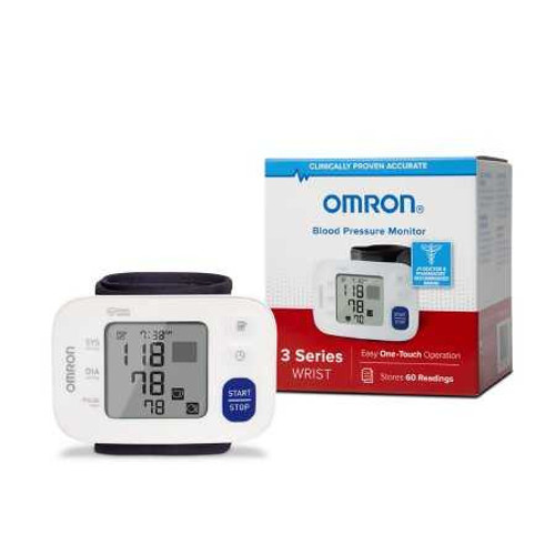 Digital Blood Pressure Monitor Wrist Cuff Omron 3 Series Automatic Inflation Wrist Adult Large Cuff BP6100 Each/1 C-110 Omron Healthcare 1150429_EA