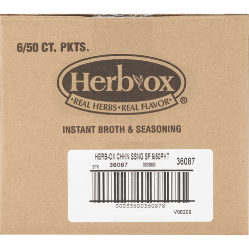 Sodium Free Instant Broth Herb-Ox Chicken Flavor Bouillon Ready to Use 8 oz. Individual Packet 36087 Case/300 1649 BLA XL Hormel Food Sales 1142006_CS