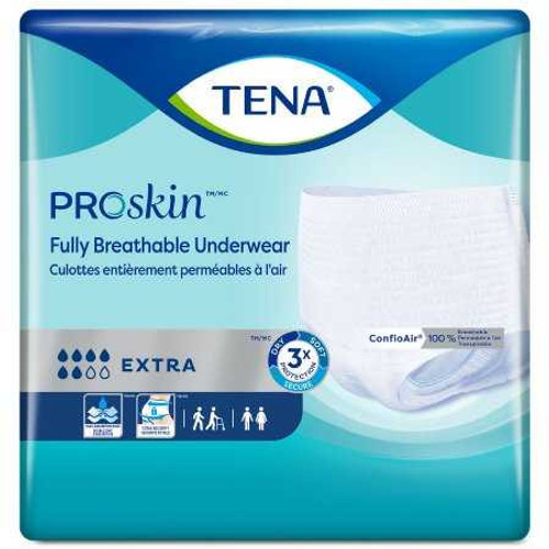 Unisex Adult Absorbent Underwear TENA ProSkin Extra Pull On with Tear Away Seams 2X-Large Disposable Moderate Absorbency 72518 Bag/12 11132 Essity HMS North America Inc 1117751_BG