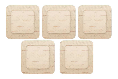 Foam Dressing Mepilex® Border Flex 4 x 4 Inch With Border Film Backing Silicone Adhesive Square Sterile 595300 Box of 5 M11-2435Q-1B Mepilex® Border Flex 1114380_BX
