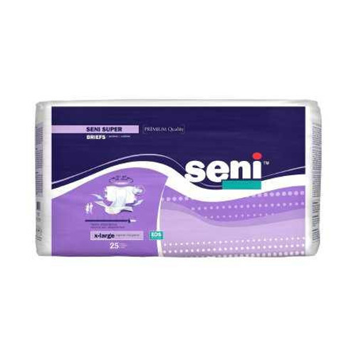 Unisex Adult Incontinence Brief Seni Super X-Large Disposable Heavy Absorbency S-XL25-BS1 Case/75 SA0109 BLA M/L TZMO USA Inc 1163865_CS