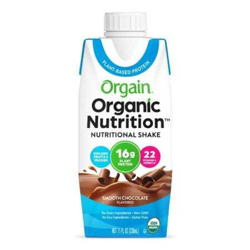 Oral Protein Supplement Organic Nutrition Vegan Chocolate Flavor Ready to Use 11 oz. Carton 851770003216 Case/12 44860 ORGAIN INC 1112295_CS