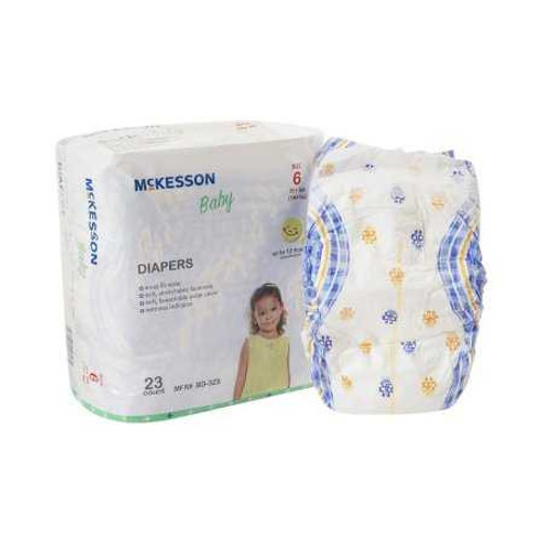 Unisex Baby Diaper McKesson Size 6 Disposable Moderate Absorbency BD-SZ6 Bag/1 16073 MCK BRAND 1144479_BG