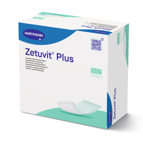 Zetuvit Plus Super Absorbent Dressing Without Adhesive 8 X 16 Inch Rectangle, 413715, Box of 10