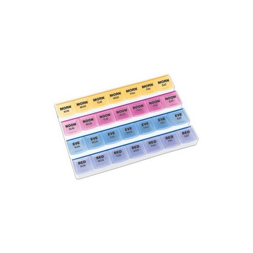 Pill Organizer Mediplanner Standard Size 7 Day 4 Dose 70069B Pack of 1