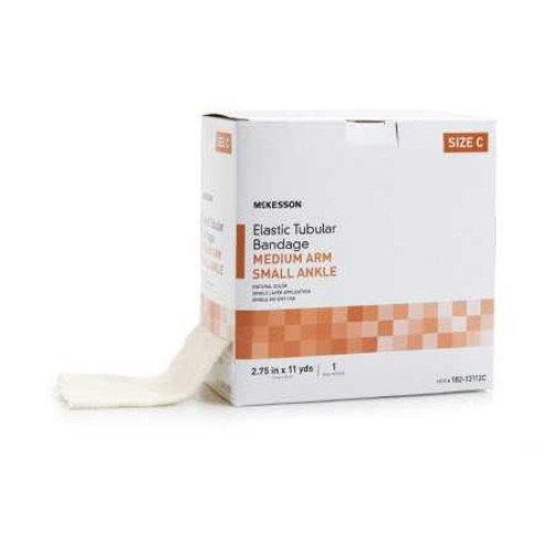 Elastic Tubular Support Bandage McKesson Spandagrip 2-3/4 Inch X 11 Yard Medium Arm / Small Ankle Standard Compression Pull On Natural Size C NonSterile 182-13112C Case/18 2881 MCK BRAND 1112848_CS